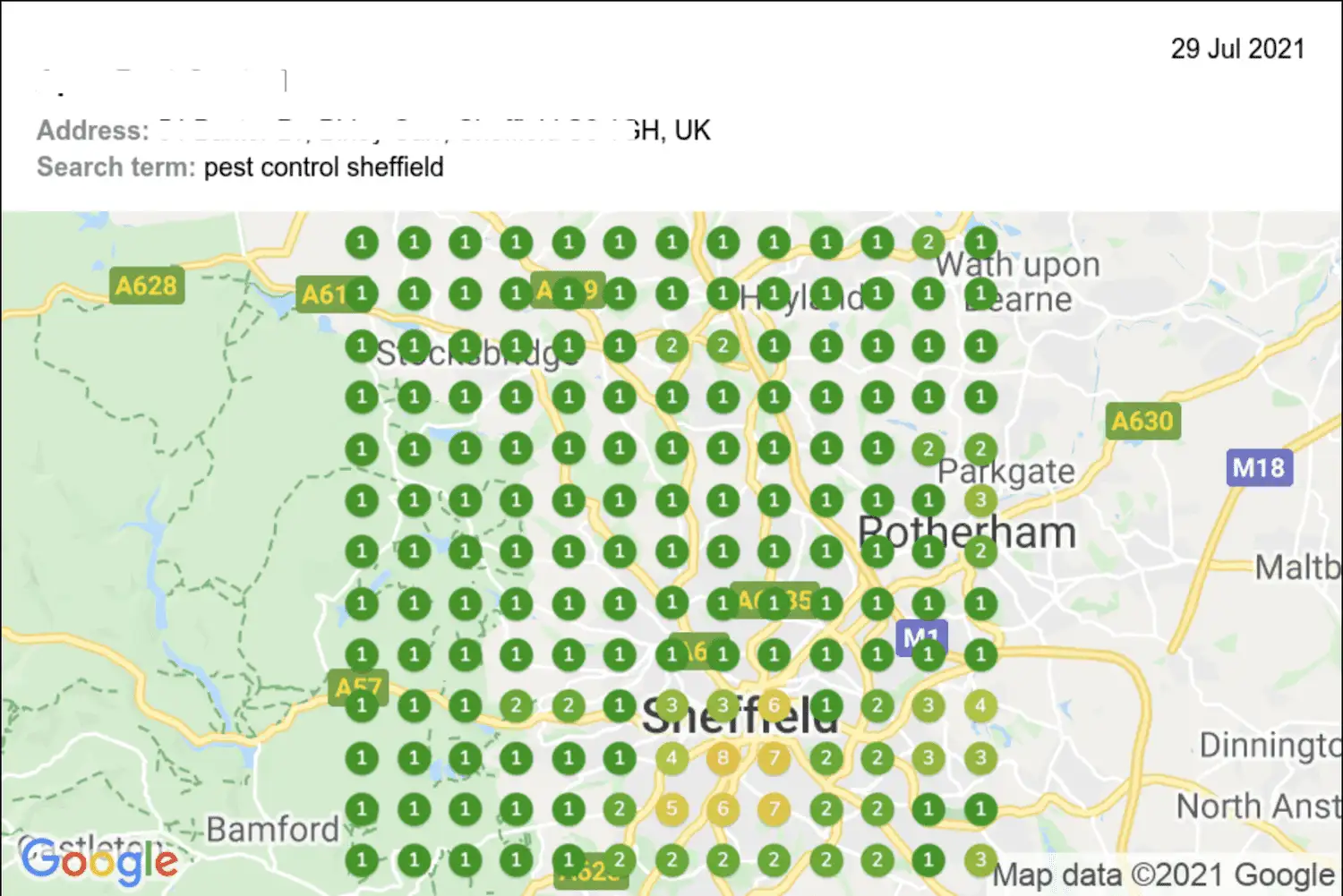 Google Map ranking