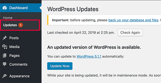 wordpress updates ready