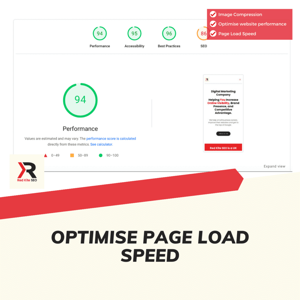 optimise page load speed